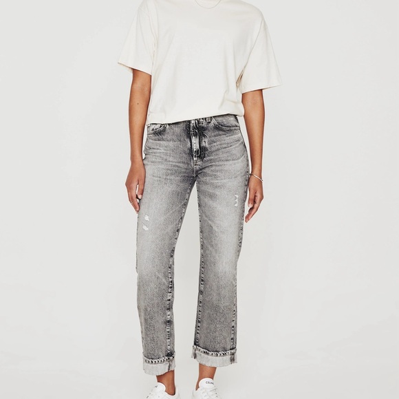 AG Adriano Goldschmied Black Cropped Alexxis crop jeans NWOT - Picture 3 of 8